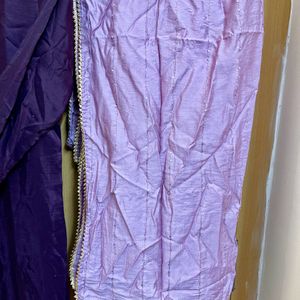 Purple Kurta With Lavender Dupatta