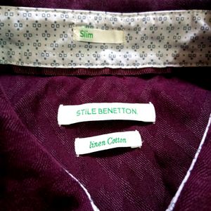 New United Colors Of Benetton Men Slim Fit Shirt