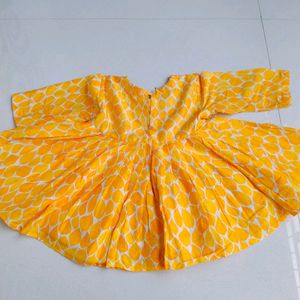 P & S CO Girl' Yellow sharara set