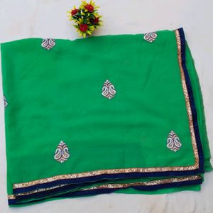 🥳Offer 🎉🔥Green Work Saree😍