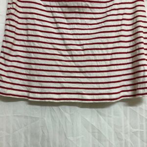 White & Red Cotton Top