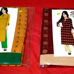 Combo Of 4  Branded Pure Cotton Dress Material