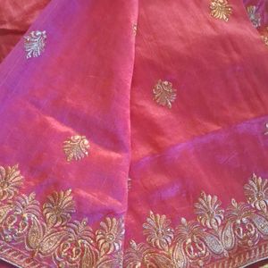 Saree With Golden Embroiderey