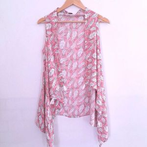 Pink Floral Shrug