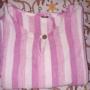 Pink Cotton Kurta 4xl