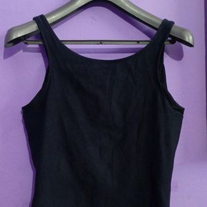 Black Casual Sports Speghetti Or Sando For Girls