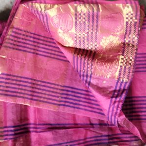 Pink With Purple Saree