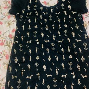 Black Embroidery Kurta