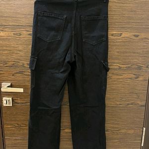 Black High Waisted Cargo Pants