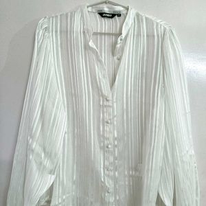 Women Striped Button-Down Shirt