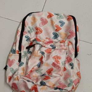 Heart Print Backpack For Girls