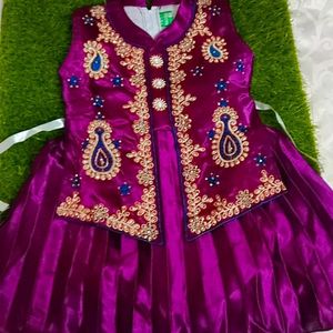 New Purple Colour Dress For Girl Baby