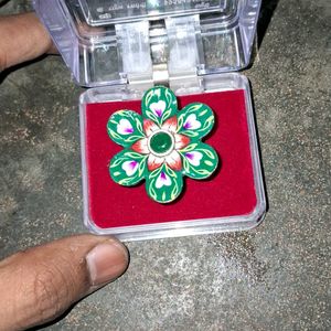 Green flower Ring