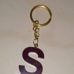 (S) Resin Keychain