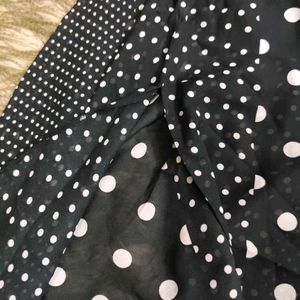 Black Polka Dot Asymmetrical dress