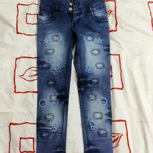 JEANS FOR KIDS GIRLS HIGH WAISTED