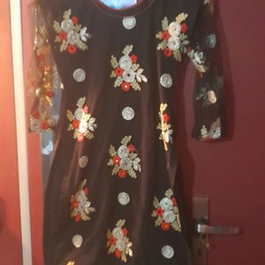 Black Net Kurti