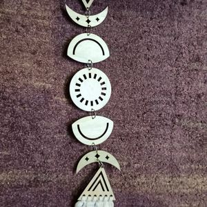 Moon Phases Wooden Wall Hanging