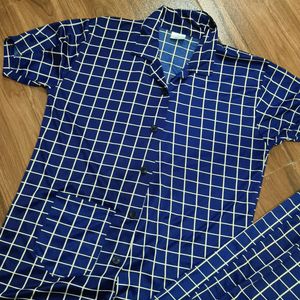 Satin Chex Nightsuit