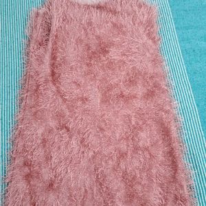 PREETY BDAY PINK FUR DRESS