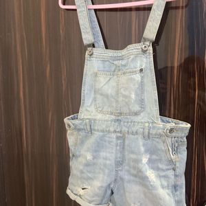 Bershka Demin Dungaree