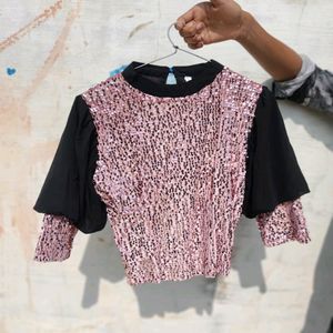 Sequin Megenta Pink Top 💗