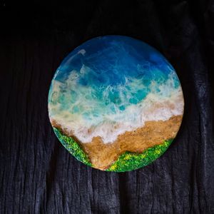 Resin ocean Clock