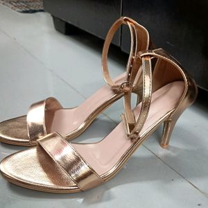 Open Toe Golden Heels