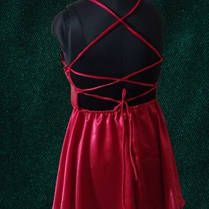 Red Short Frock For Women(size 28 To 40)