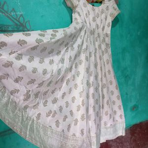 Off White Anarkali Kurti