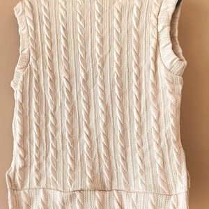 Beige Knitted Pinterest Vest