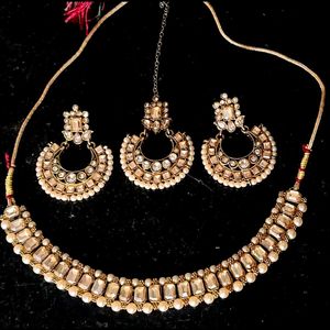 Jewellery-Set Including Mangtika,Earrings Necklace