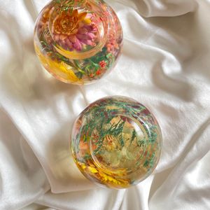 Botanical Resin Tealight Holder