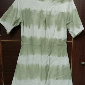 Tie Dye Denim Shirt Dress New