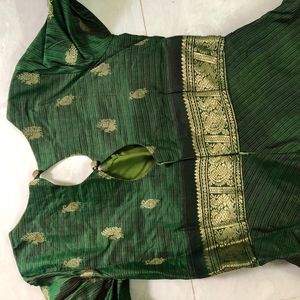 Pure Silk Green Gown That Never Out Of Style