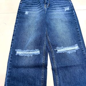 Distressed Wide Leg Jeans