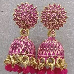 Jhumkhas Earrings Combo Set Of 12 Colours