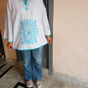 Beautiful Embroidery Short Kurti