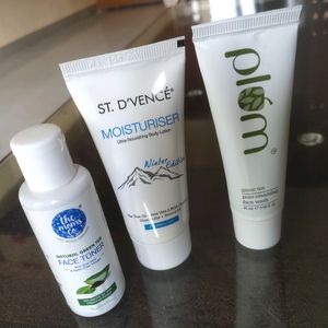 Face Wash,Toner And Moisturizer