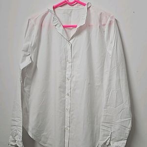 White Semi Formal And Casual Shirt.