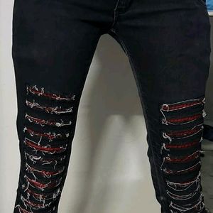 Black Rugged Stylish Jeans