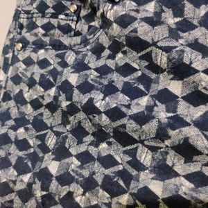 Geometrycal Print Jeans 30 Size