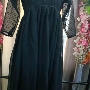 Black Aliya Cut Dress