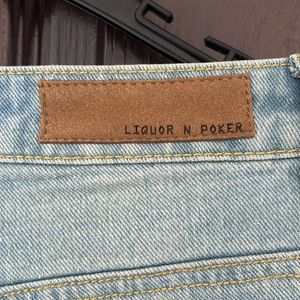 LIQUOR N POKER APPLIQUE JEANS