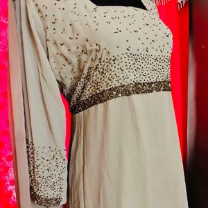 Heavy handwork expensive dress with dupatta