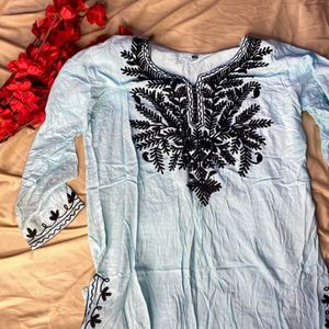 Chikankari Short Kurta