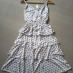 Woman Polka Dotted Dress