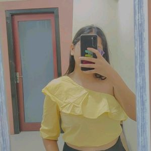 Yellow Off Shoulder Top