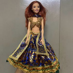 Barbie Dolls Lehanga (doll Not Include)