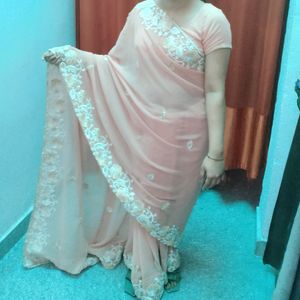 Saree With Blouse Fully Stitched